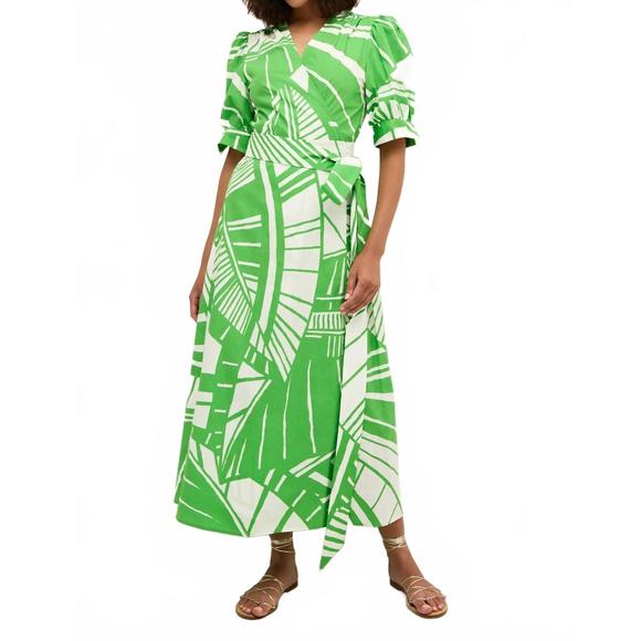 NEW MARIE OLIVER rita wrap dress in green
